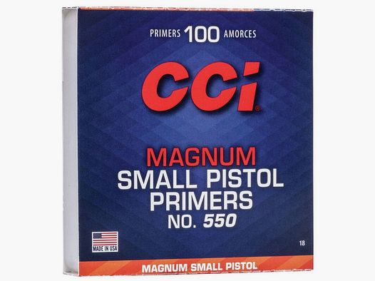 Primer CCI 550 Small Pistol magnum VE100