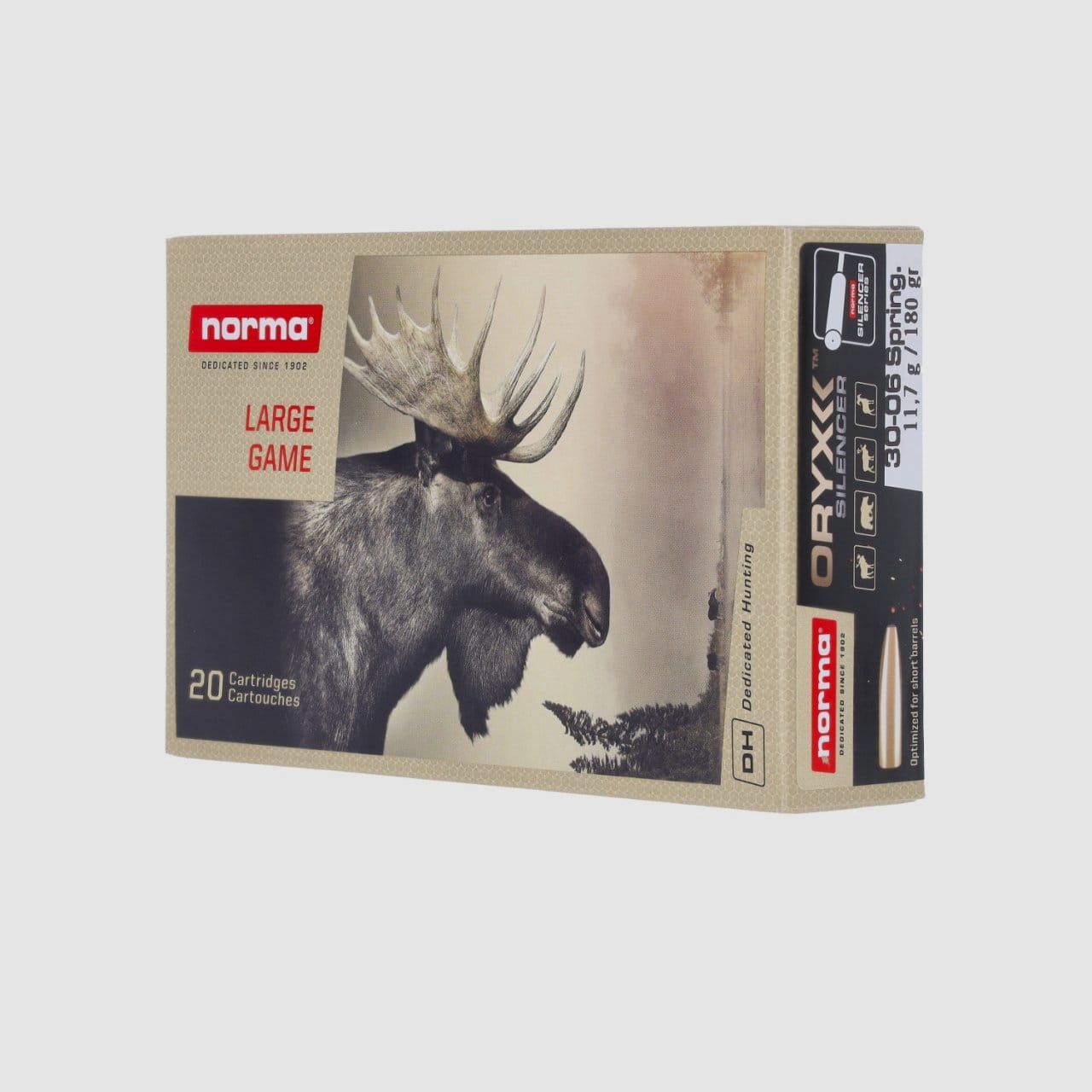 Norma .30-06 Spring. ORYX Silencer 180 gr. - 20 Stk.