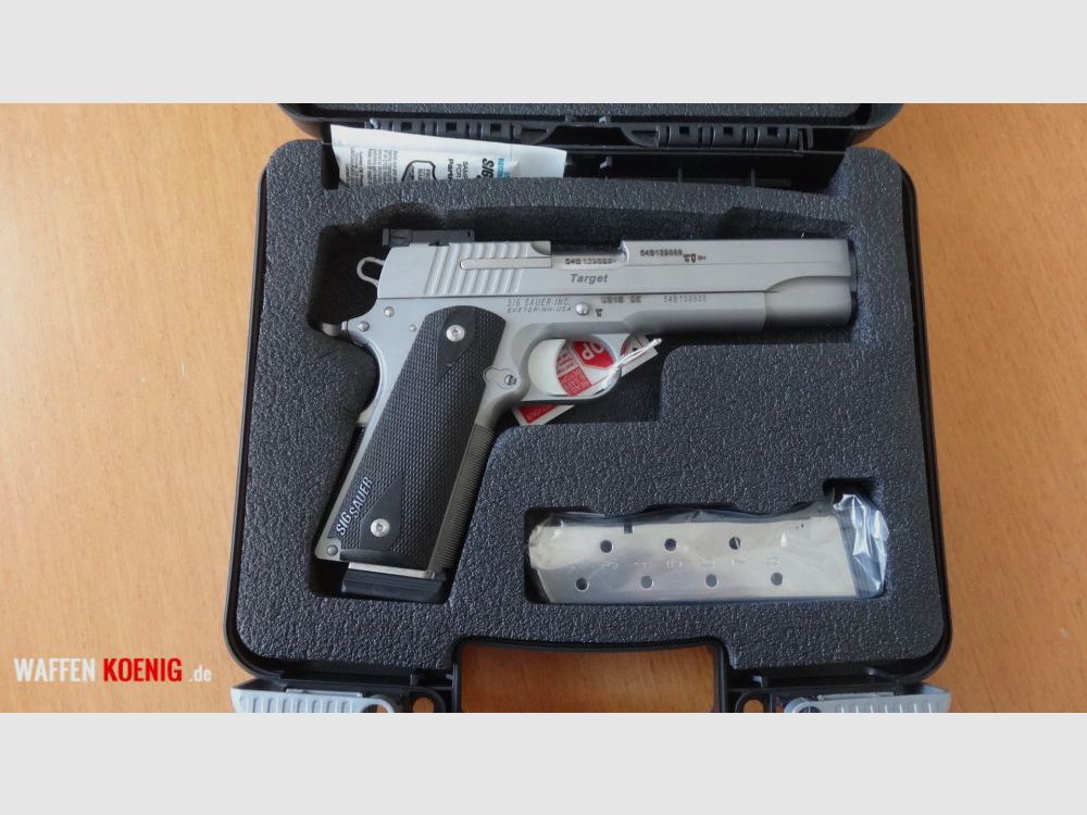 Sig Sauer	 SL-Pistole:Sig Sauer 1911 Stainless Target Cal. 45 ACP