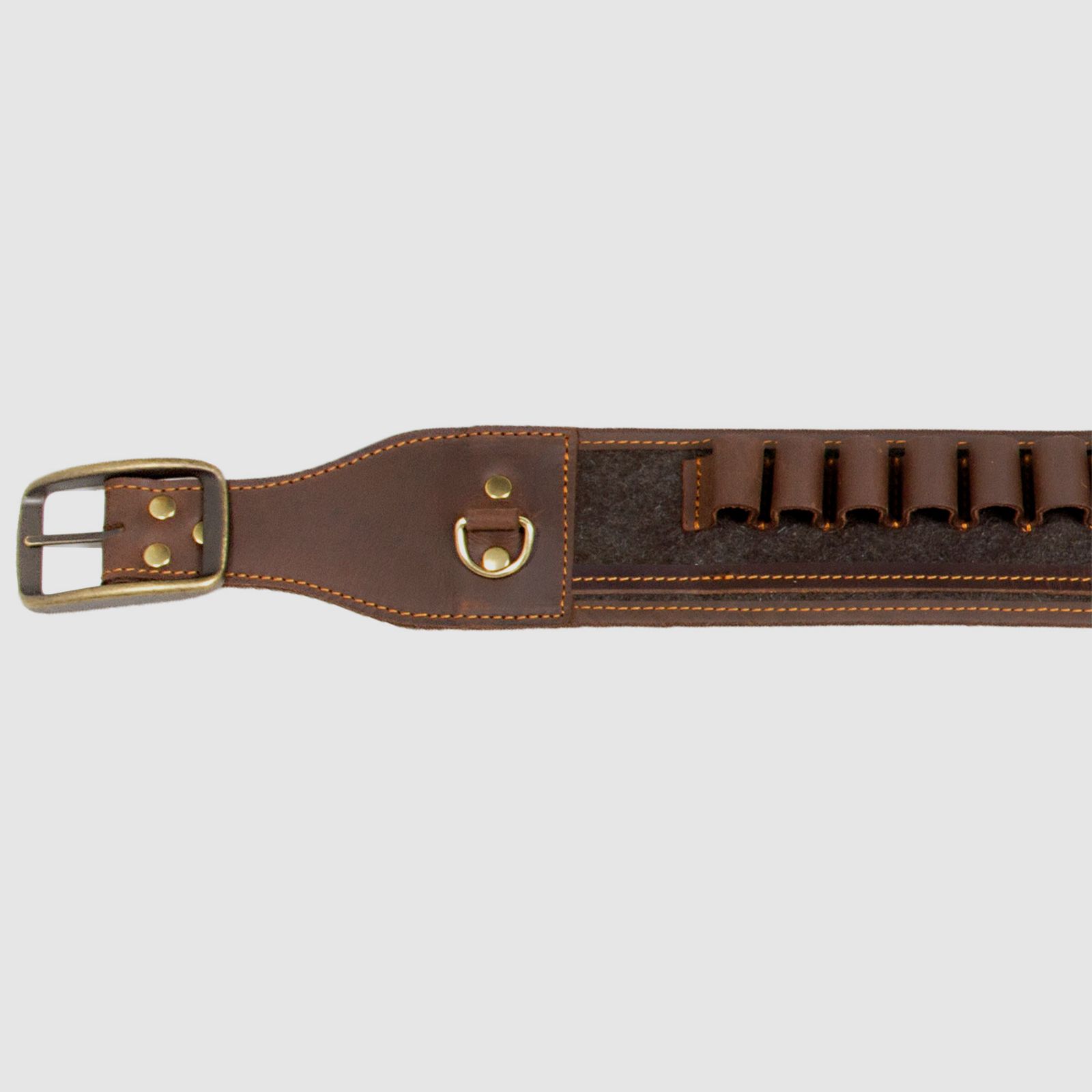 AKAH Patronengürtel Büffel-Leder mit Loden, Bild 3 von 4