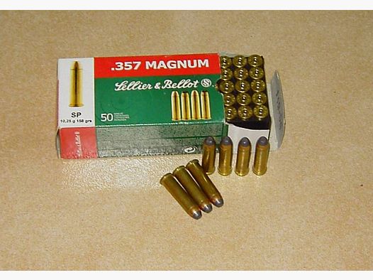 50 Stück Dekos S&B .357 Magnum / Magn. / .357 Mag Teilmantel Messinghülsen in Originalverpackung