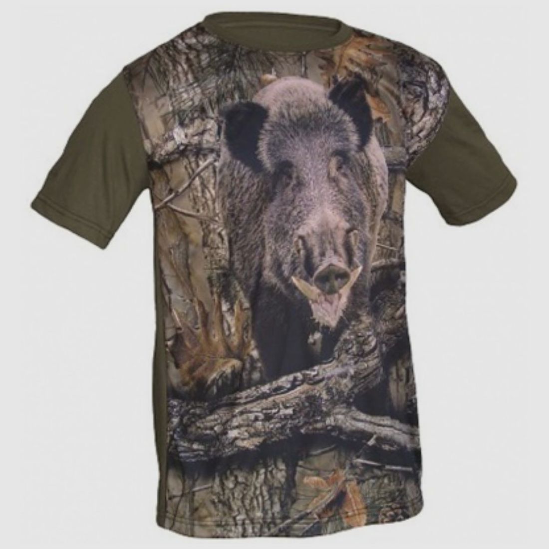 Kurzarm Jagdshirt Wildschwein.