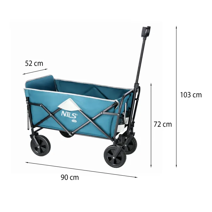 NC1606 Handwagen Donkerblauw 125L Nils Camp, afbeelding 8 van 11