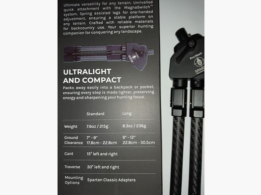 JAVELIN PRO HUN TAC BIPOD LONG