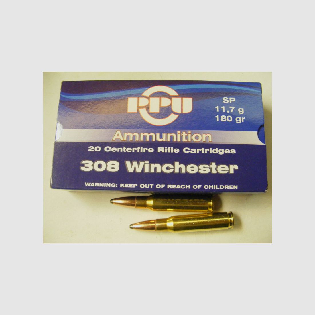 .308win/180 grs. Teilmantel PPU A-035 100 stk.