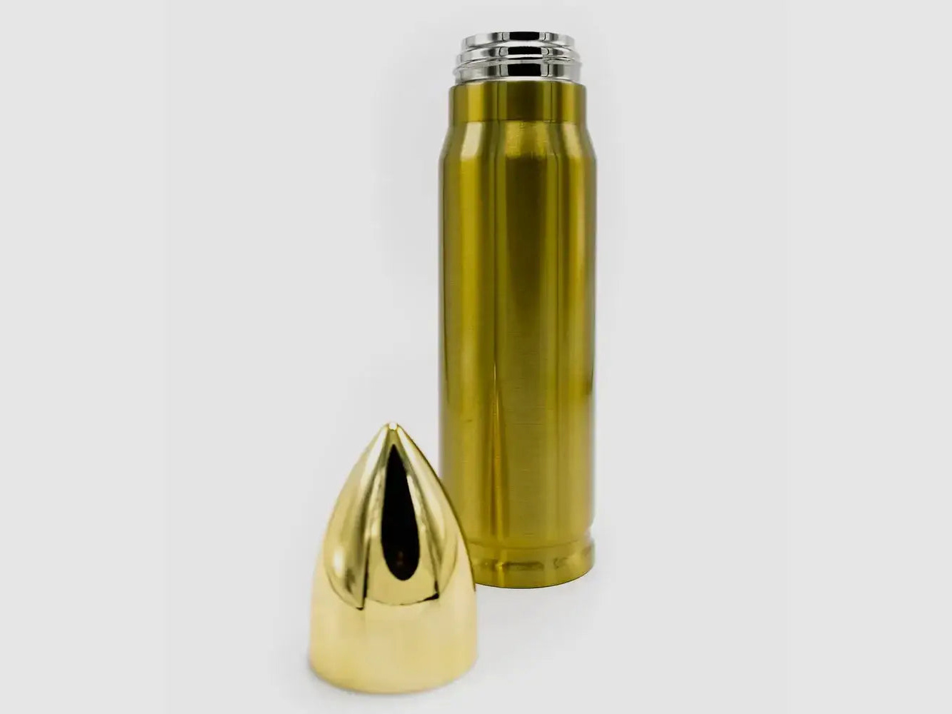 Caliber Gourmet Thermos Bottle Bullet gold