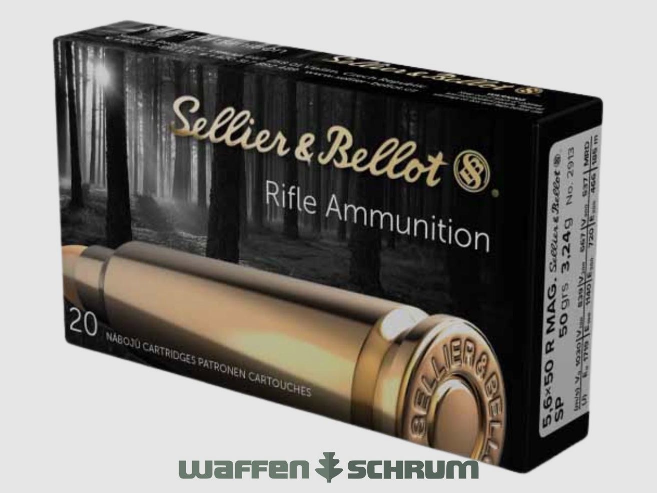 Sellier & Bellot 5,6x50RMag Teilmantel 3,2g - 50gr.