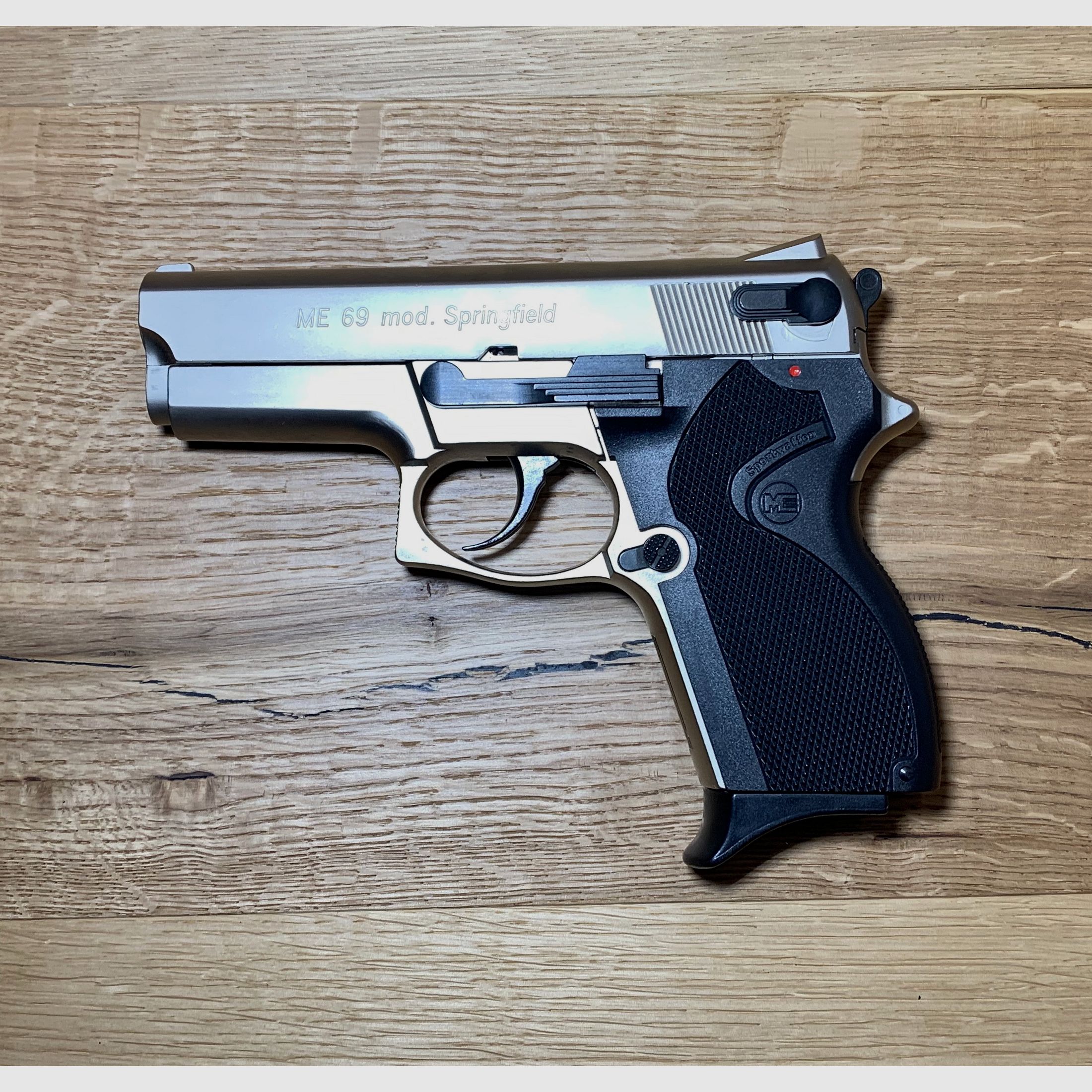 ME 69 Springfield (Mini Para) Pistolet de signalisation, finition mate, 9mm P.A.K., (réplique de S&W Mini Gun)