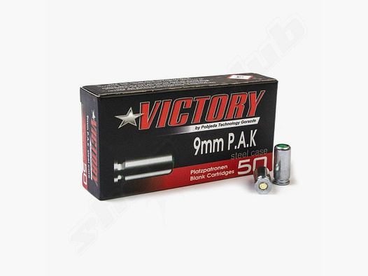 Victory	 Platzpatronen Victory 9 mm P.A.K. - 50 Stk.