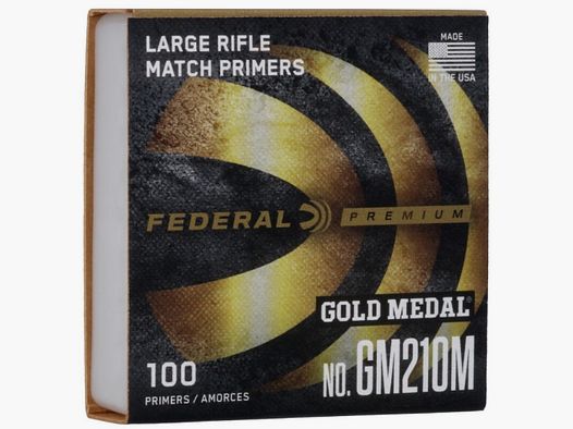 Federal GM210M Gold Medal Large Rifle Primer VE100