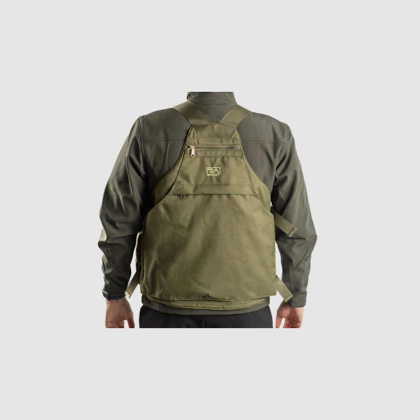 Weste Dreifach Nylon Grün und Orange für die Jagd Ra Sport, Bild 2 von 3