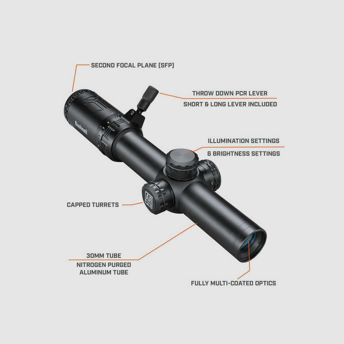 BUSHNELL AR Optics® 1-8x24 Verlichte Richtkijker AR71824