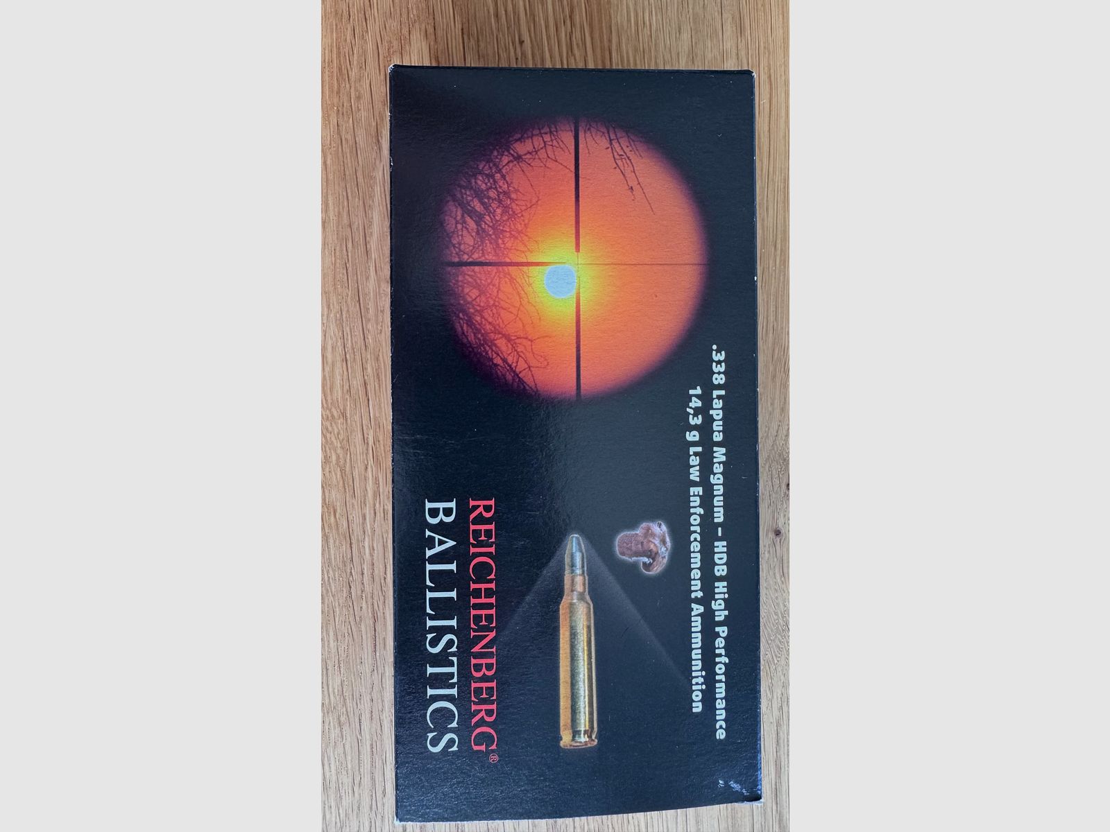     .338 Lapua Magnum Präzisionsmunition – 220gr HDB – handgeladen (Niedermeier) – 600 Schuss