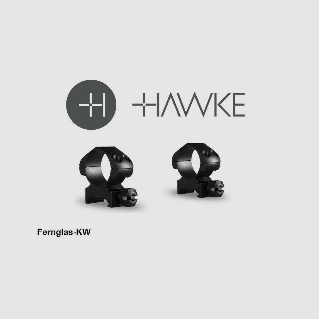 HAWKE 23001 1" 25,4mm Montajes de anillo de precisión de acero medio para riel Weaver