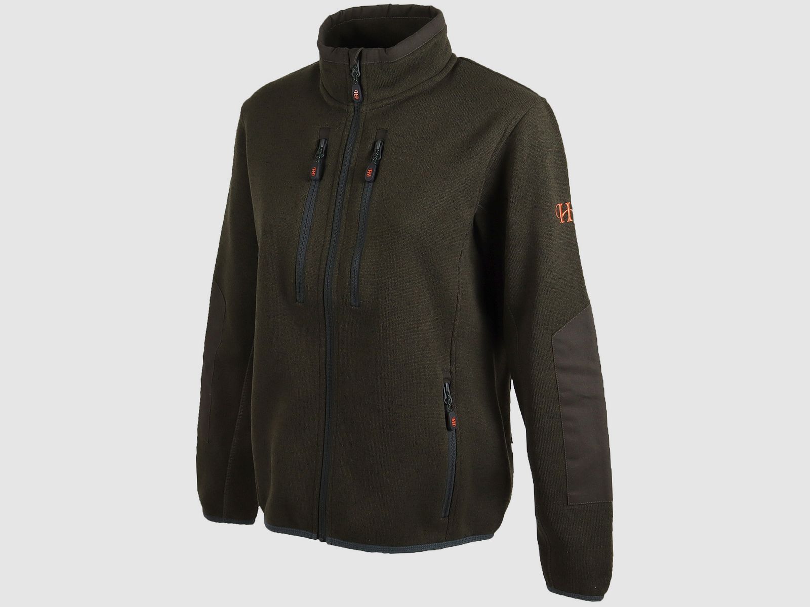 Strickfleece-Jacke Birgitte braun