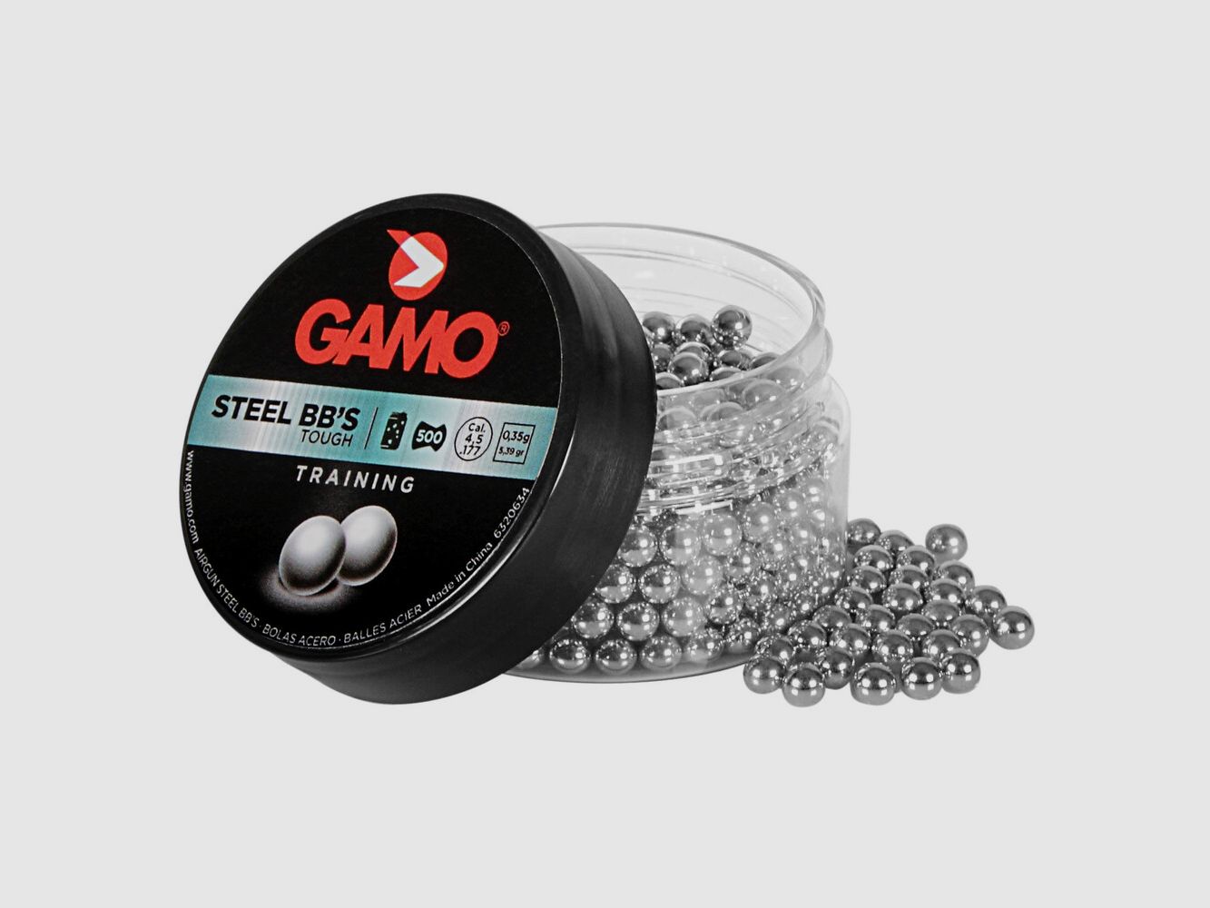 BOITE DE 500 BILLES ACIER BB'S CAL. 4.5 MM