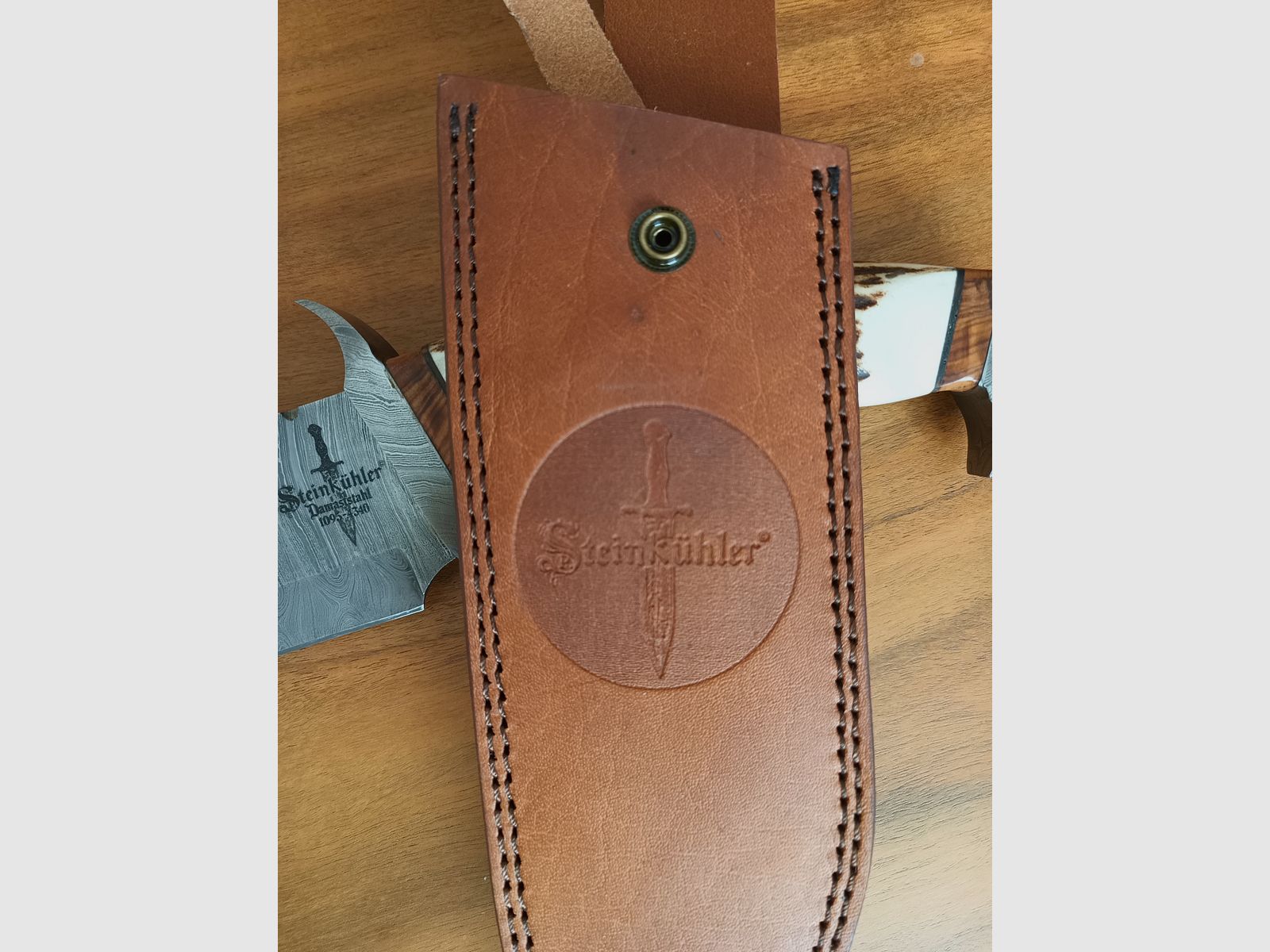 Damast Jagd Bowie Messer 43 cm – Limitierte Auflage (Nur 3 Stück) Neu !