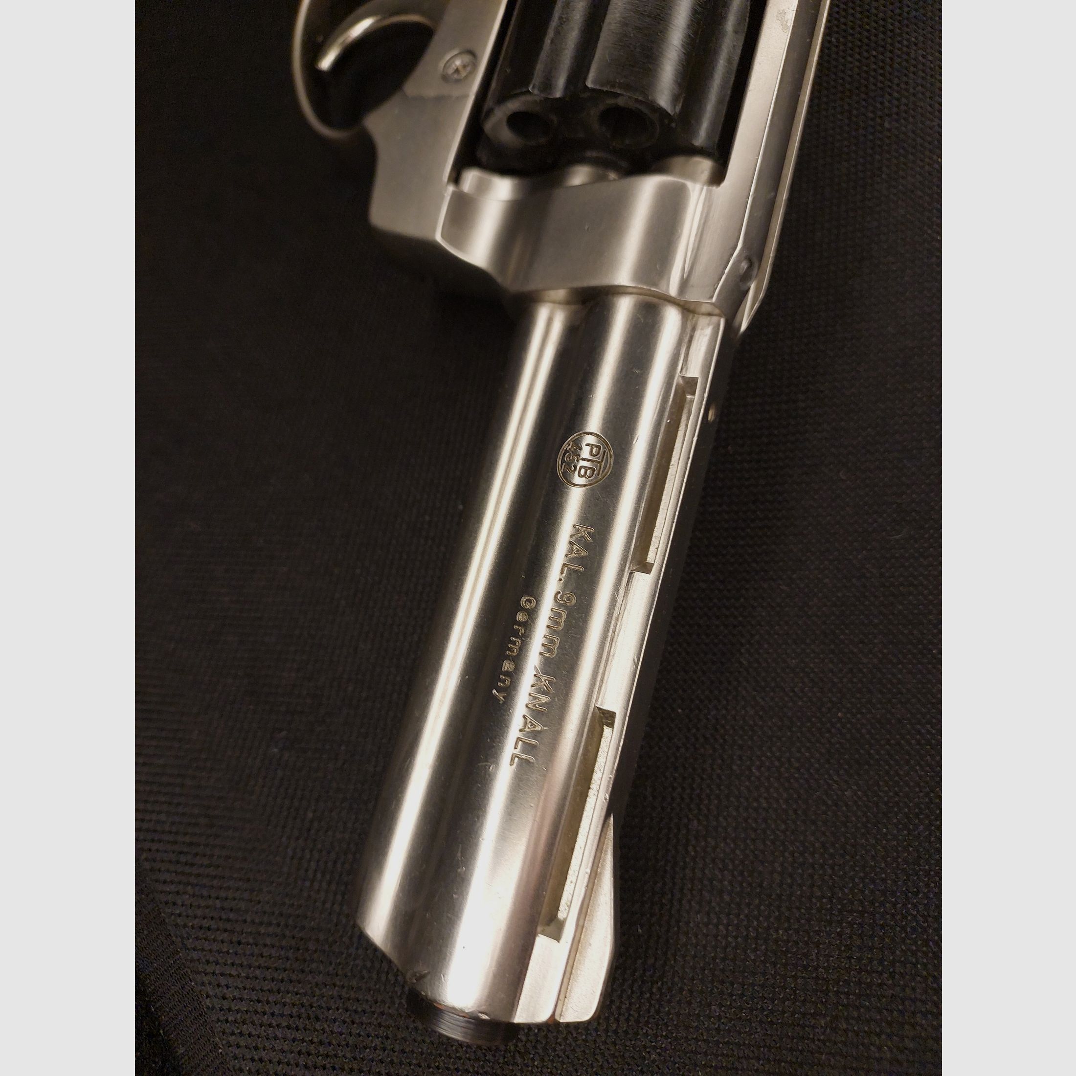 Röhm RG99 revólver de detonación níquel (PTB 452) RG 99 con protector de boca