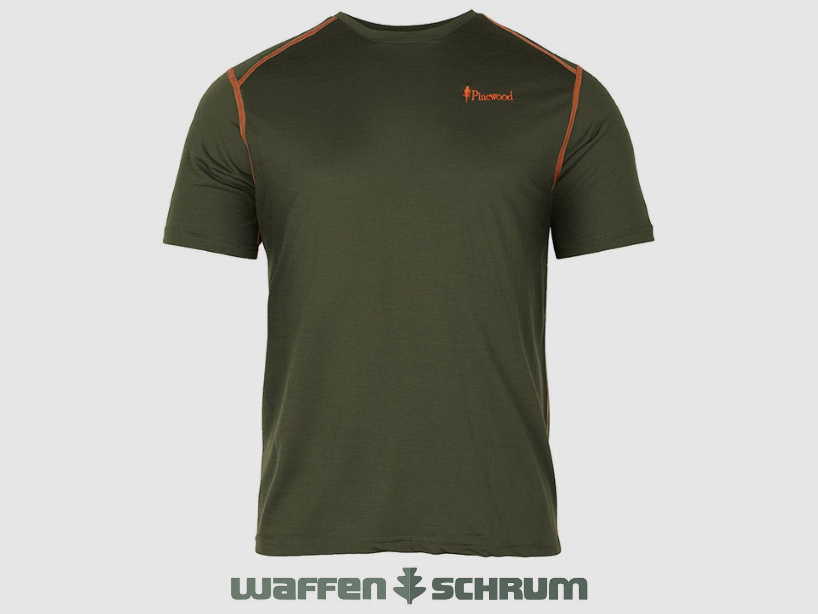 T-shirt Pinewood Abisko en laine mérinos vert mousse