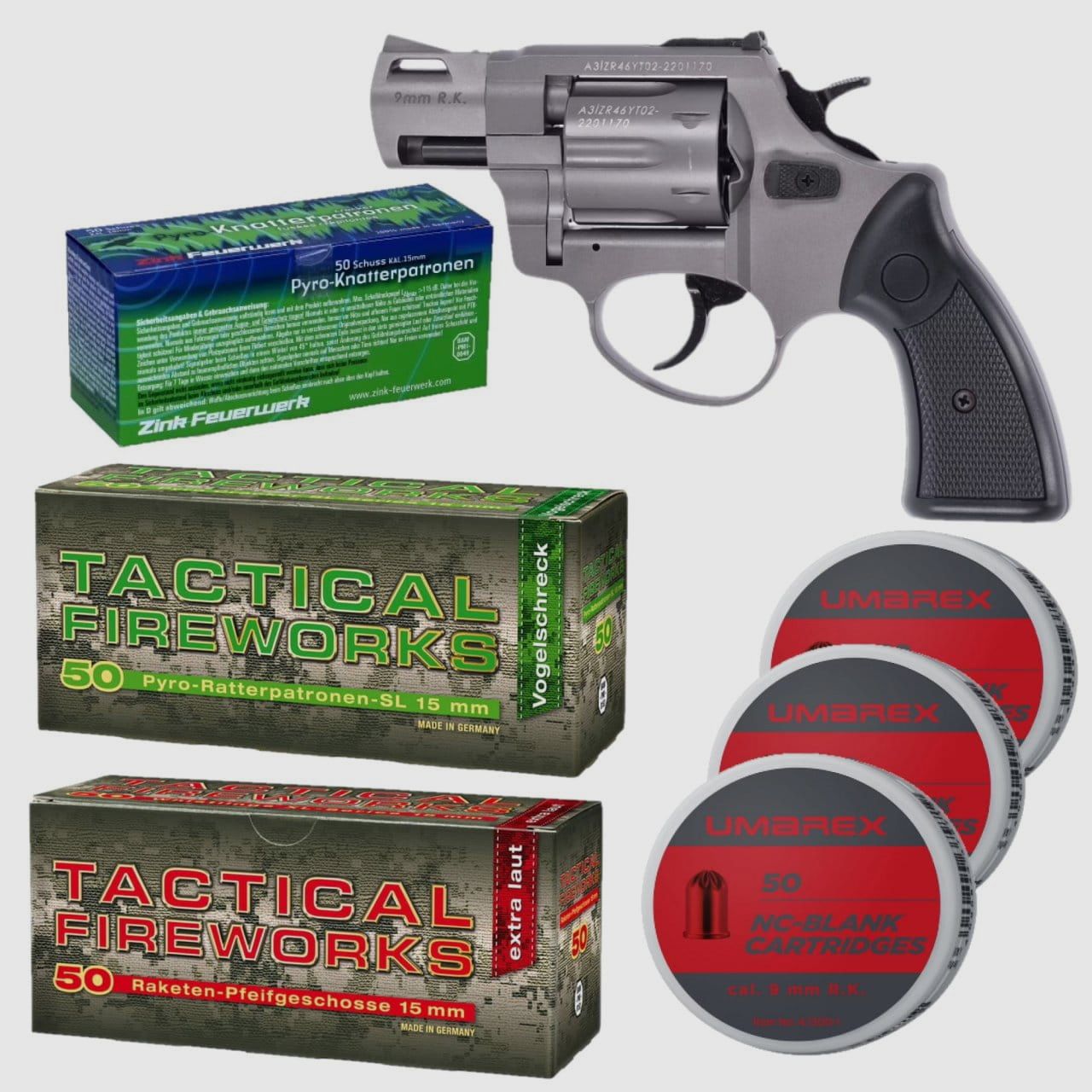 Feuerwerk Revolver Set Zoraki R2 2 Zoll Schreckschuss