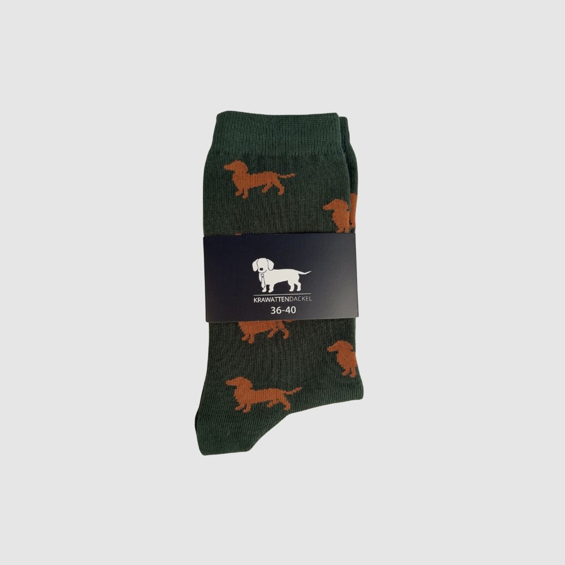 Krawattendackel Socken Dackel grün