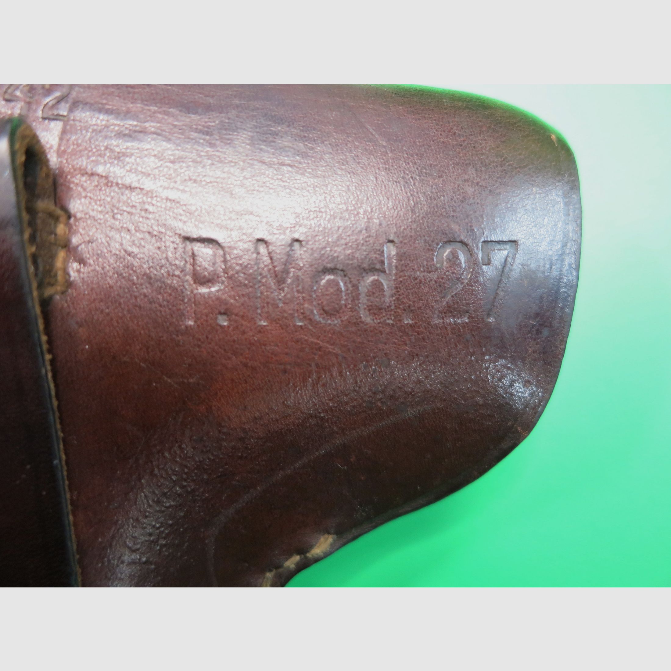 Gürtelholster Brünner Pistole Modell 27 / CZ27 / P27 Pistolentasche 1942 - Original WK2 WaA76