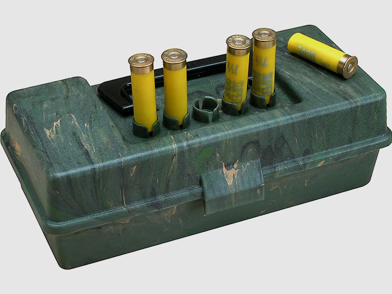 MTM Shotgun Shell Box SF-50-20-09 wild camo with carrying handle for 50 shotgun shells .20