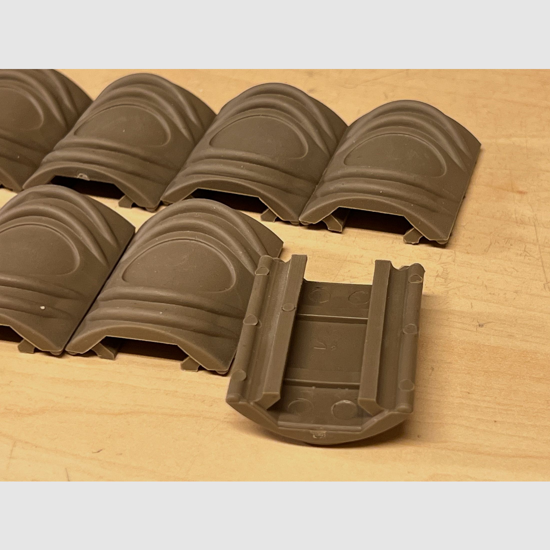 Picatinny kleine Rail Cover 10er Set in Dark Earth