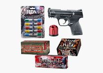 Set XXL 6 de pistolas de fogueo para Año Nuevo