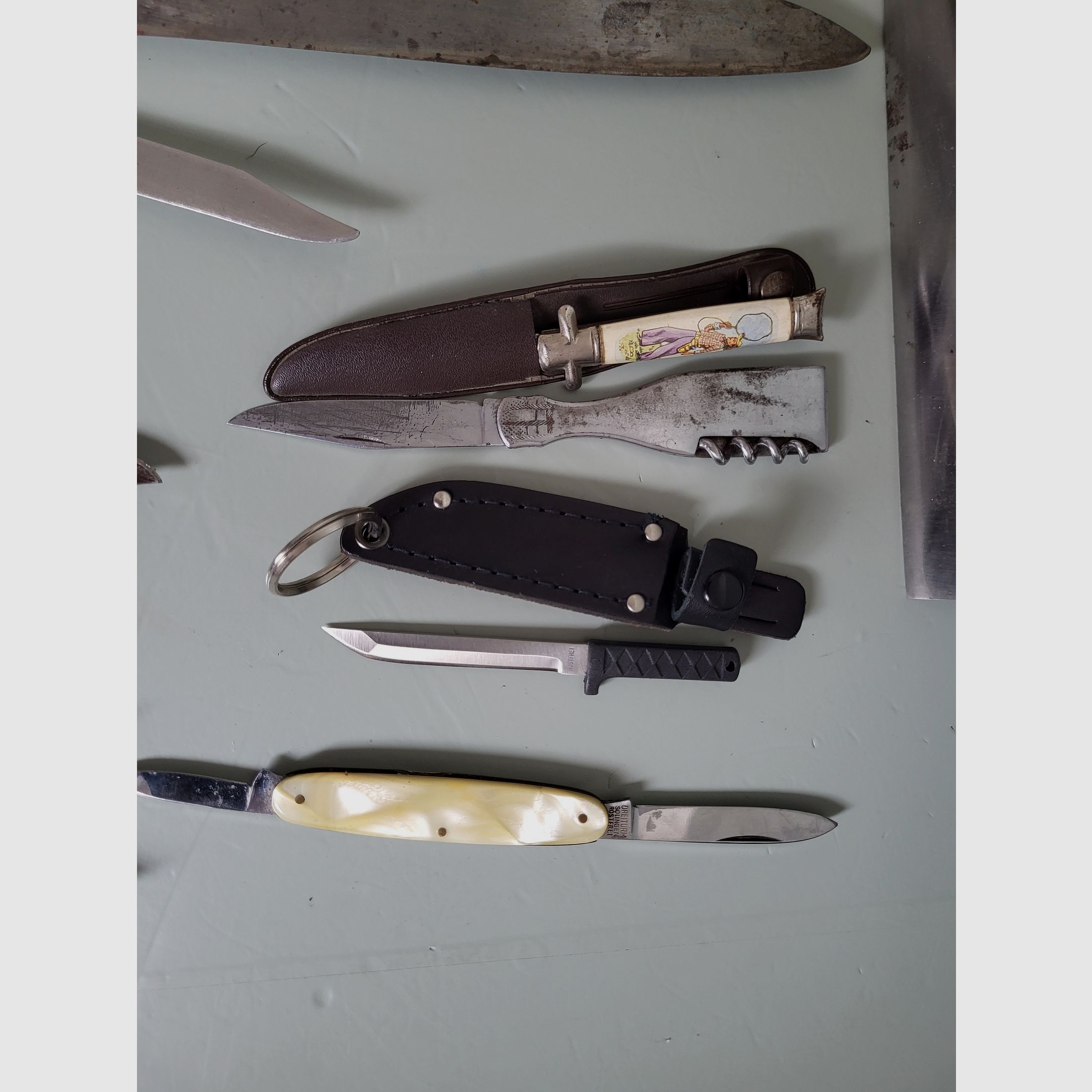 Conjunto de cuchillos - Daga - Toledo - Cuchillo plegable