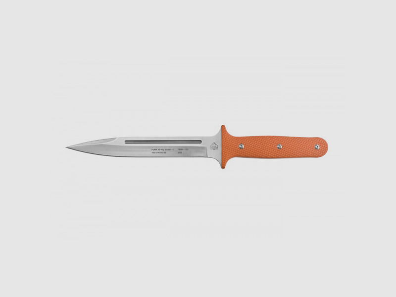 PUMA XP pig sticker 13, Abfangmesser, Orange G10 mit Fischhaut, Kydex Scheide...