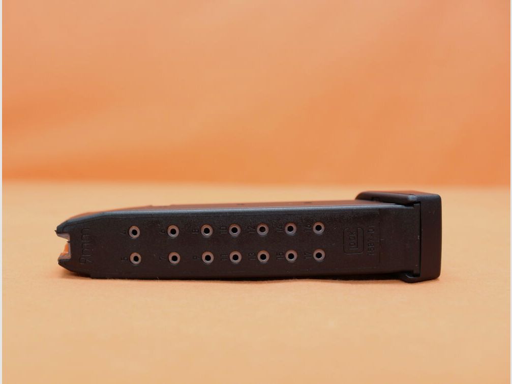 Glock Glock 17/ 34: Magazine de 19 disparos (17+2) 9mmLuger Gen5, alimentador naranja (9mmPara/9x19)