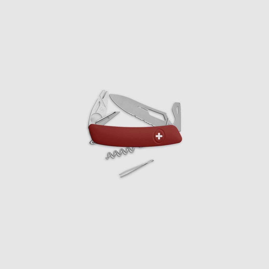 Schweizer Taschenmesser Swiza SH03 Zeckenentferner Allmatt - rot 7,5 cm