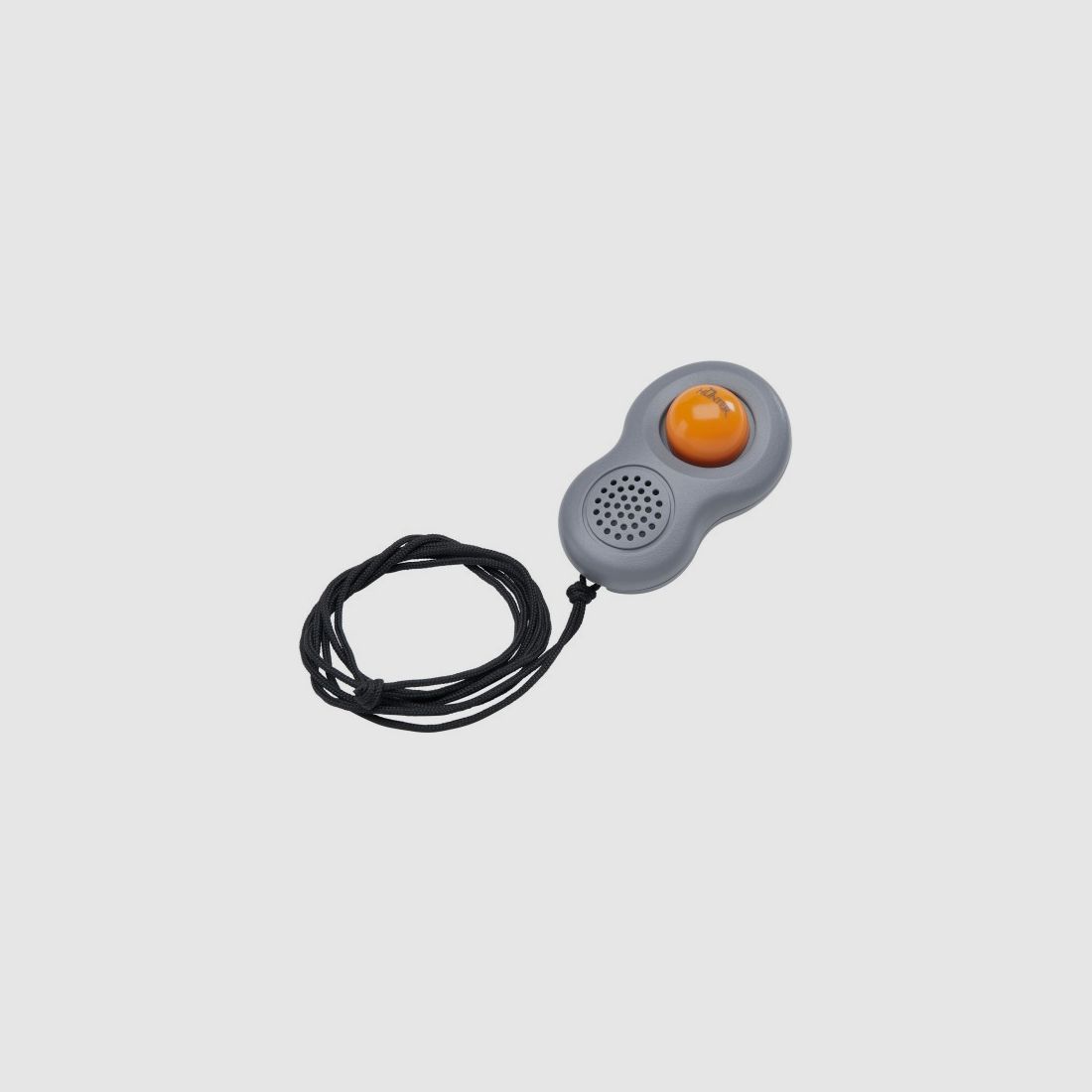 Hunter Clicker mit Umhängeband und Fingerschlaufe Kunststoff Grau/Orange