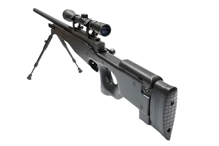 Fusil de sniper airsoft WELL Warrior I (avec bipied et lunette de visée) – noir, image 13 sur 16