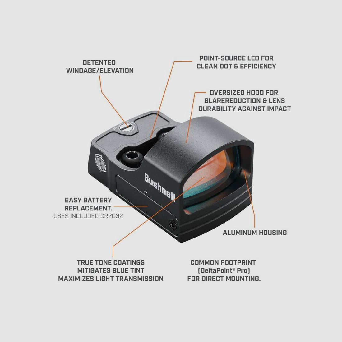 Bushnell Mirino a Punto Rosso RXS-100 (Montaggio Weaver / Picatinny)