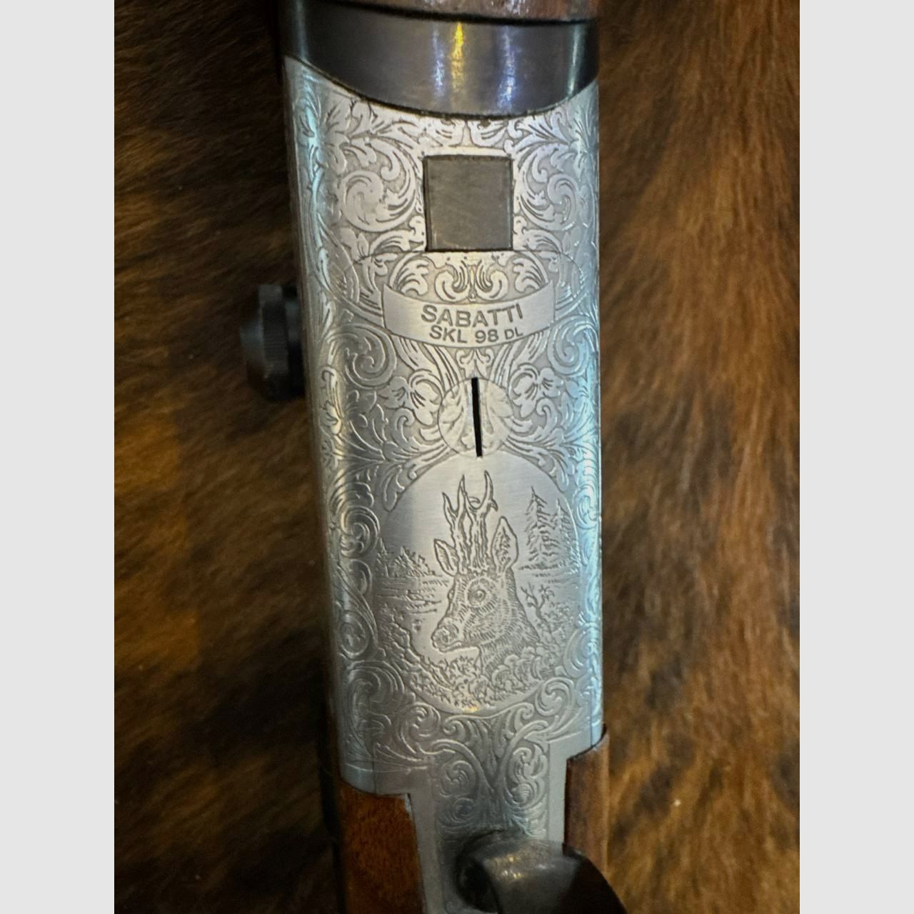 SABATTI SKL 98 DL Einzellader Kipplaufbüchse Kaliber 6,5x57R mit Zieloptik Docter 2,5-10x48, Absehen 4