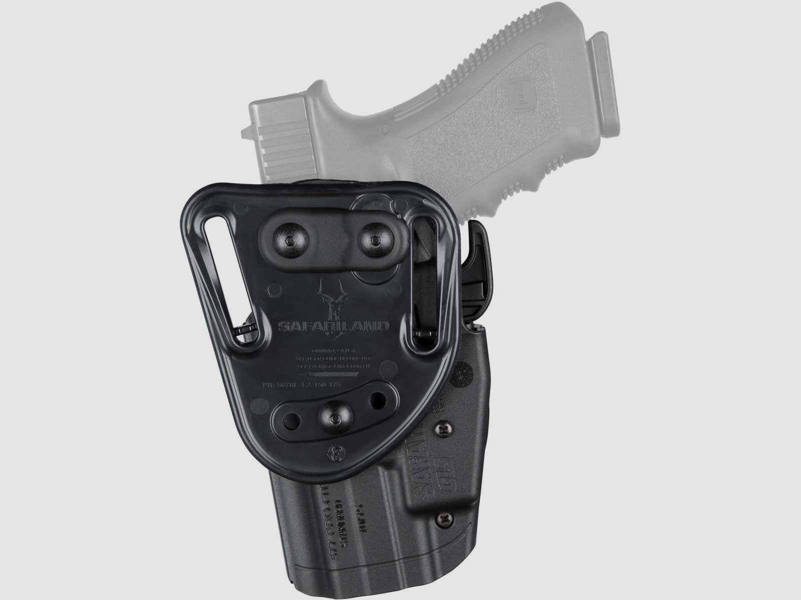 SAFARILAND 577 GLS "PRO-FIT" 7TS Gürtelholster 450* Walther PPQ 45/PDP/PDPC 5",Sig Sauer P220/P226/LDC /LDCII/X5/P320 5",.40,45 STD,Beretta 92/S/F/FS/M9/90-TWO/A1/A3/96/A1,CZ P-09,FNP.45,Jericho 941,S&W 4566/5906,Steyer-Schwarz-Links