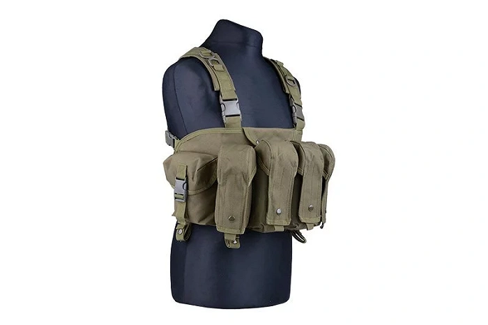 Commando chest-type tactical vest – olive, image 3 of 10