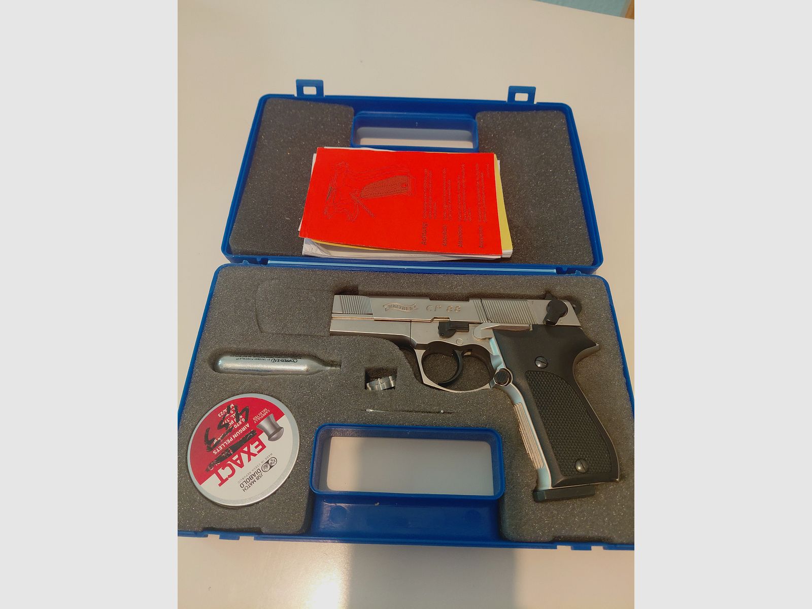 Walther CP88 air pistol 4" used 4.5mm Diabolos