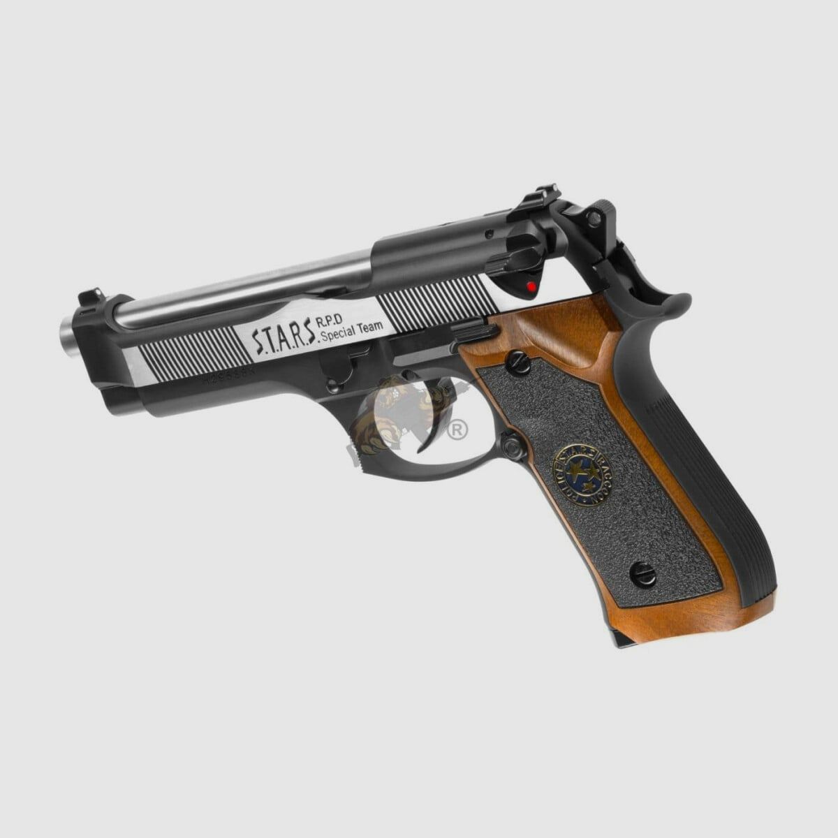 M92 Mod. Samurai Edge Bicolor Volledig Metaal (Zwart/Zilver/Hout) Airsoft -F-