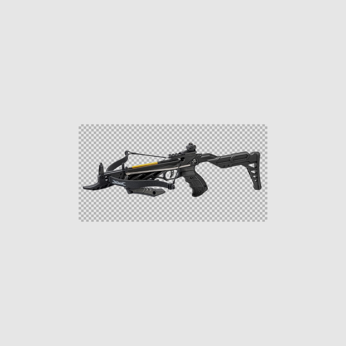 Pistolenarmbrust ALLIGATOR II Schwarz 80 lbs mit Selbstspannmechanismus