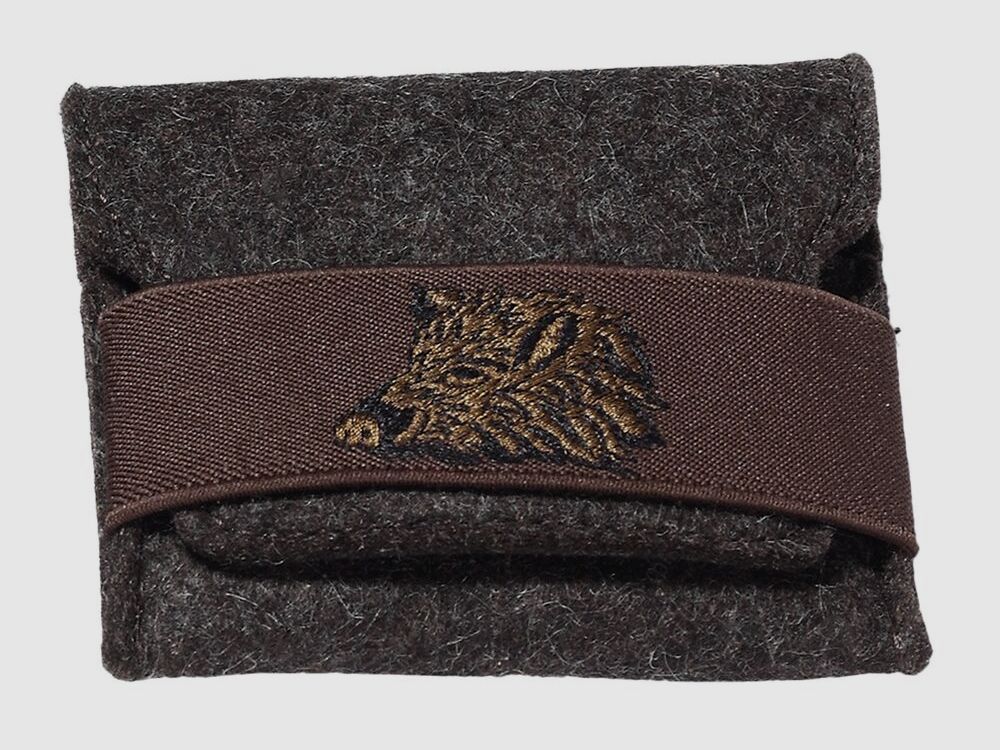 Felt cartridge case boar motif