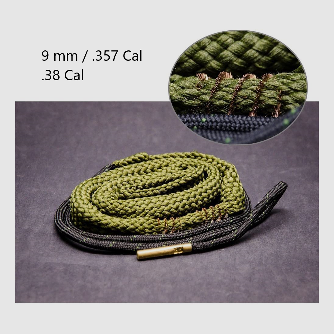 Weapon cleaning cleaning cord barrel cleaning cord caliber .38 / 9 / .357 Cal, image 2 of 3