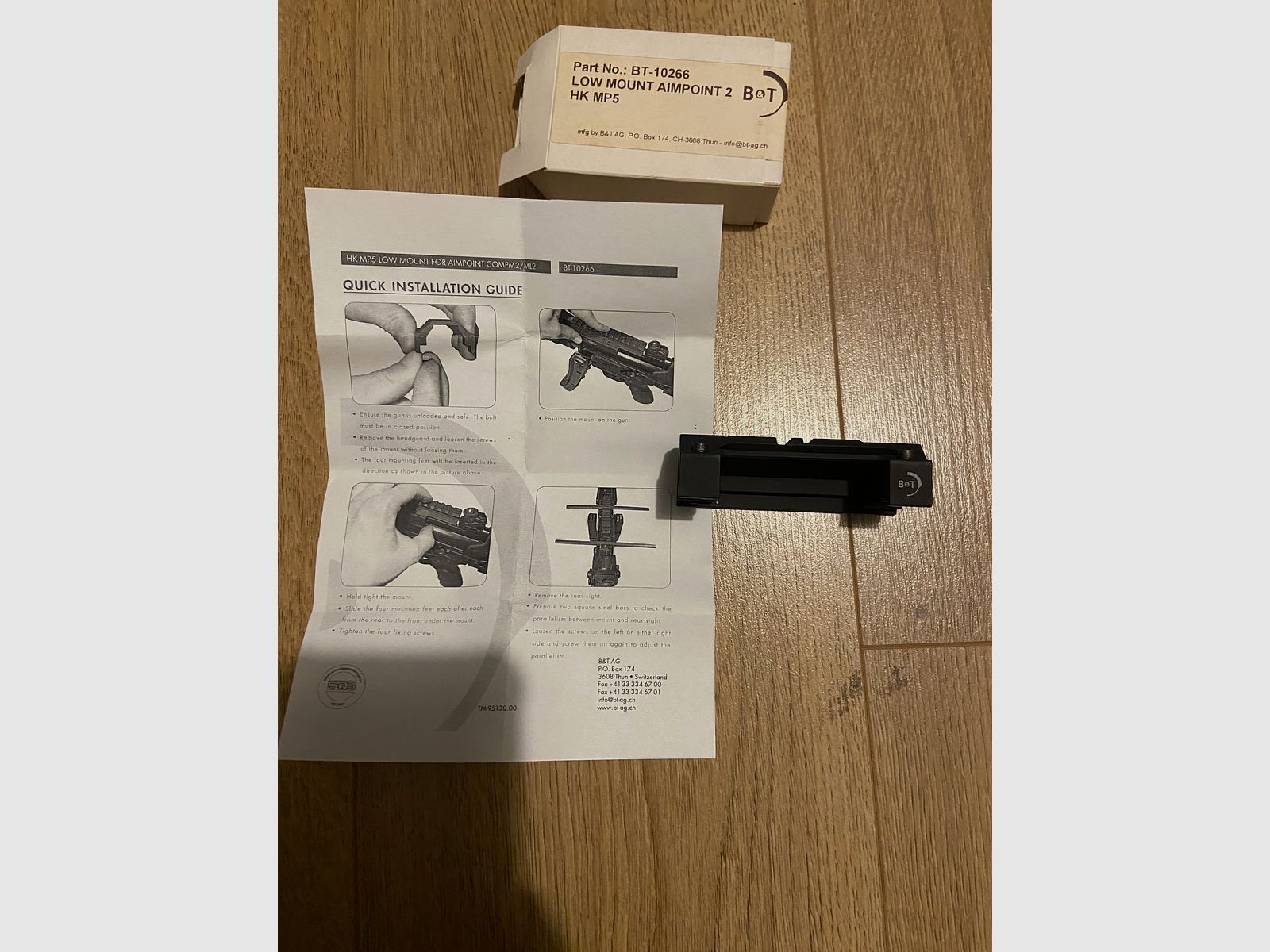 B&T Mount Montageschiene MP5 low Profile Aimpoint visiere