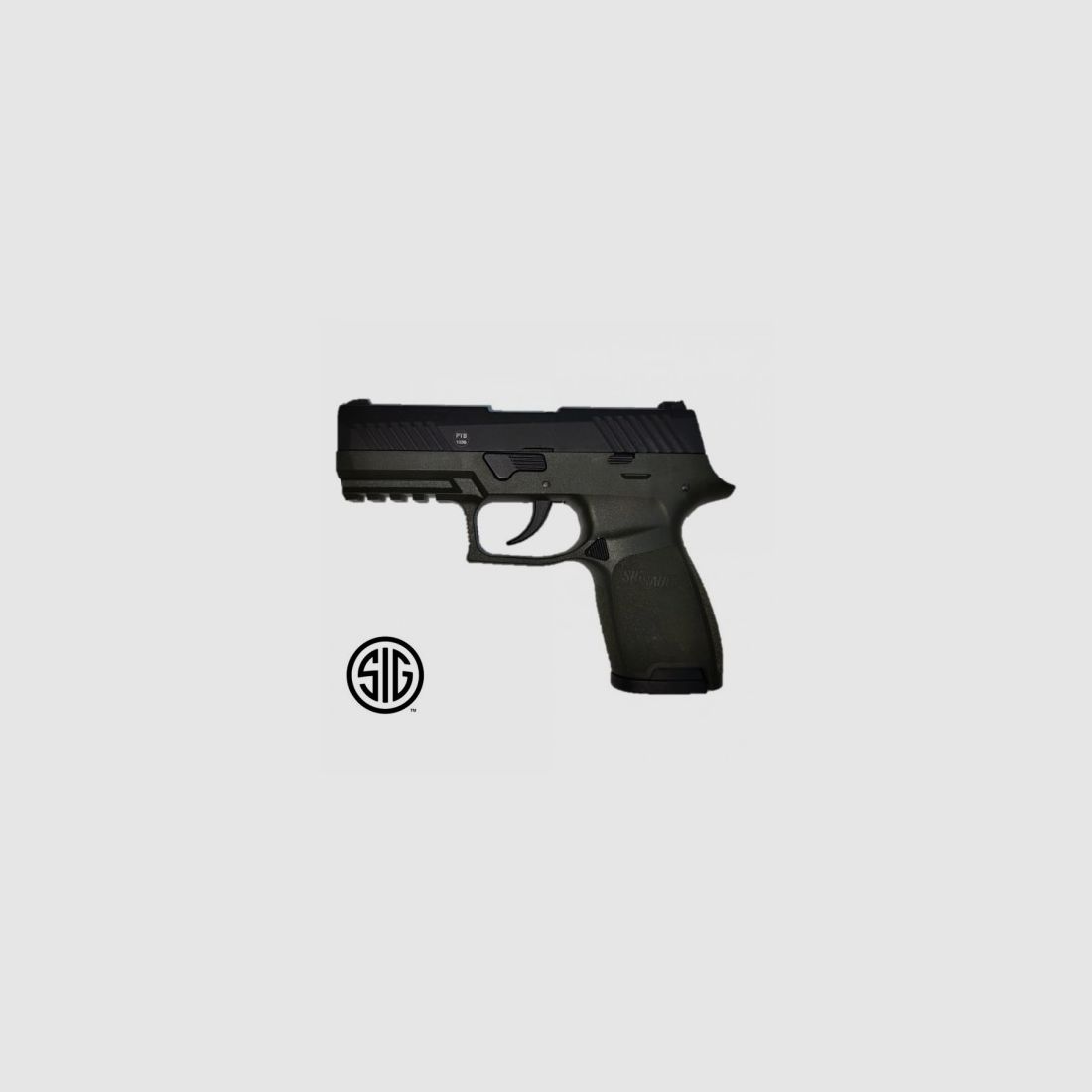 Detonator Sig Sauer P320 OD Green/Schwarz - 9 mm P.A.K., Bild 1 von 3