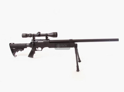 Well Rifle Cerrojo Muelle Mira Bipode Negro 500ftp Well (MB06D)