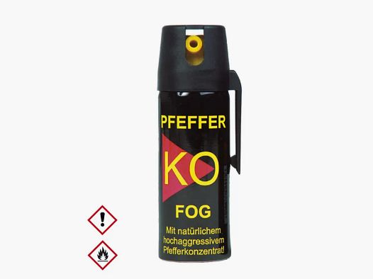 Pfefferspray K.O. FOG Sprühnebel – 50ml - 11 % OC / 2,5 Mio. Scoville