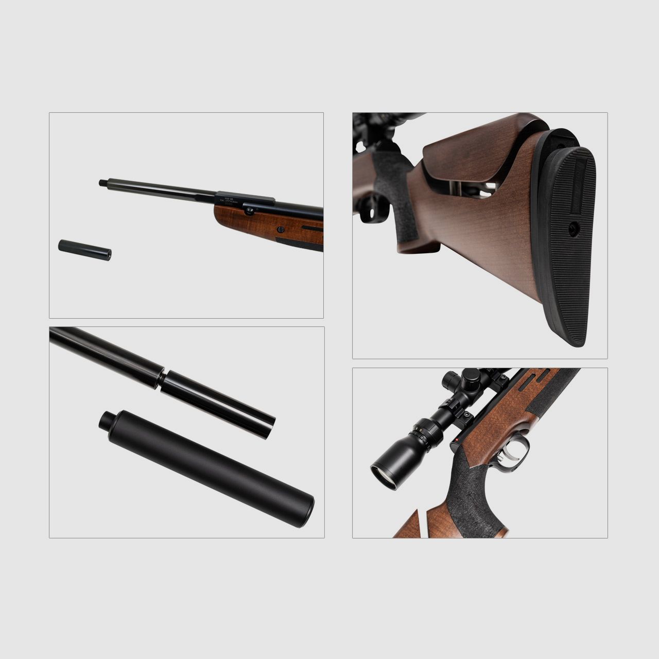 Knicklauf Luftgewehr Weihrauch HW 98 Field Target Spezialschaft Laufmantel Laufgewinde Kaliber 6,35 mm (P18)