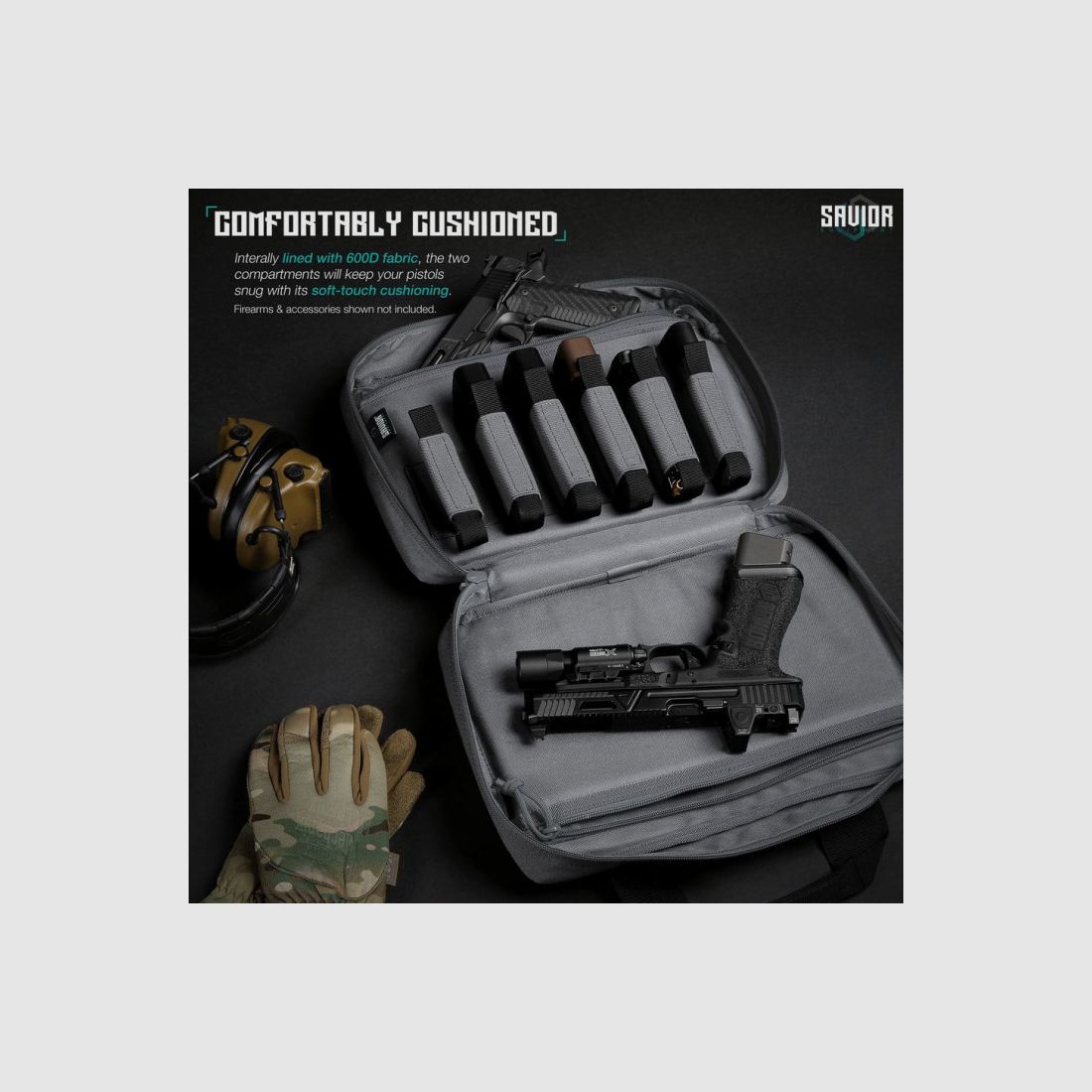 Funda para Pistola Doble SAVIOR Gris, imagen 3 de 5